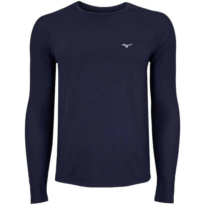 Camiseta Mizuno Manga Longa Run Pro Uv - Masculina - Foto 1