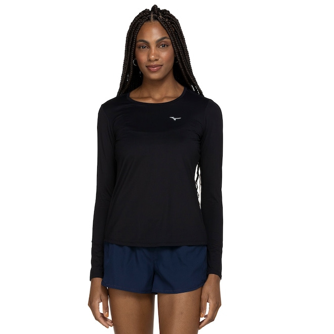 Camiseta Mizuno Manga Longa com Proteção UV - Feminina - Foto 2