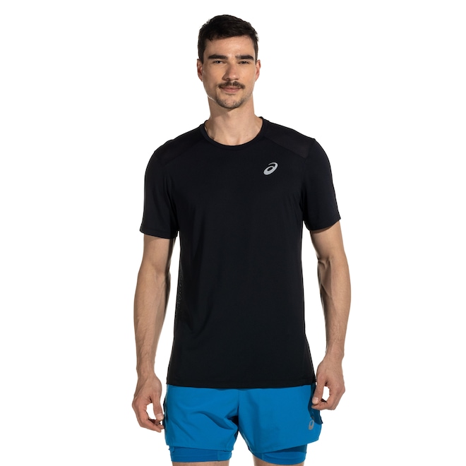 Camiseta ASICS Manga Curta Poliamida Mesh - Masculina - Foto 1