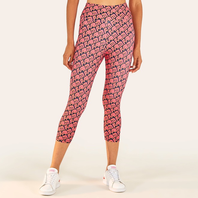 Calça Legging Feminina Farm Capri Logomania - Foto 1