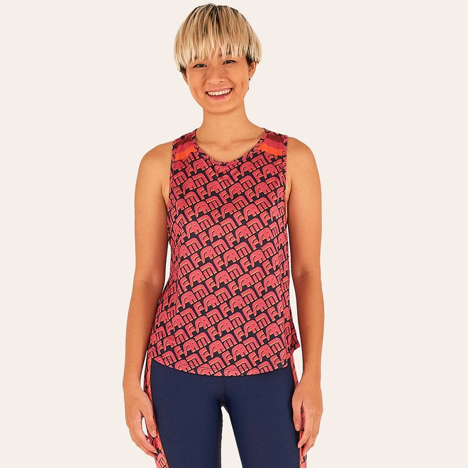 Camiseta Regata Feminina Farm Dry fit Logomania - Foto 1