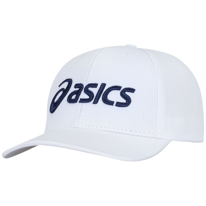 Boné Asics Aba Curva Strapback Em Sarja Com Bordado 3D - Adulto - Foto 1