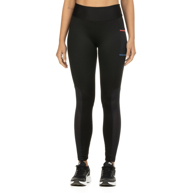 Calça Legging Feminina com Proteção Solar Oxer Corrida Bolso Lateral Baixa Compressão Cós Baixo - Foto 2