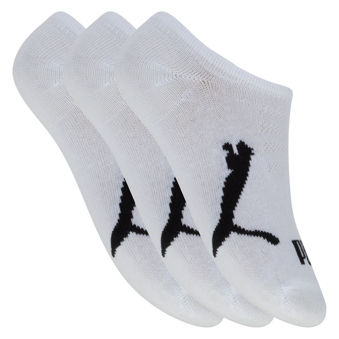 Kit de Meias Puma Sapatilha Invisivel com 3 Pares 25 a 28 - Infantil - Foto 1
