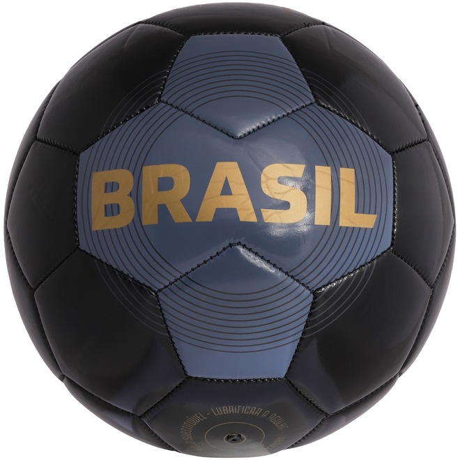 Bola de Futebol de Campo Seleção do Brasil CBF Preta - Foto 1