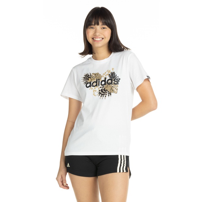 Camiseta adidas Manga Curta Gráfica Farm - Feminina - Foto 2