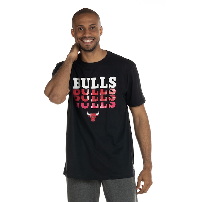 Camiseta Chicago Bulls NBA Manga Curta N092A - Masculina - Foto 2