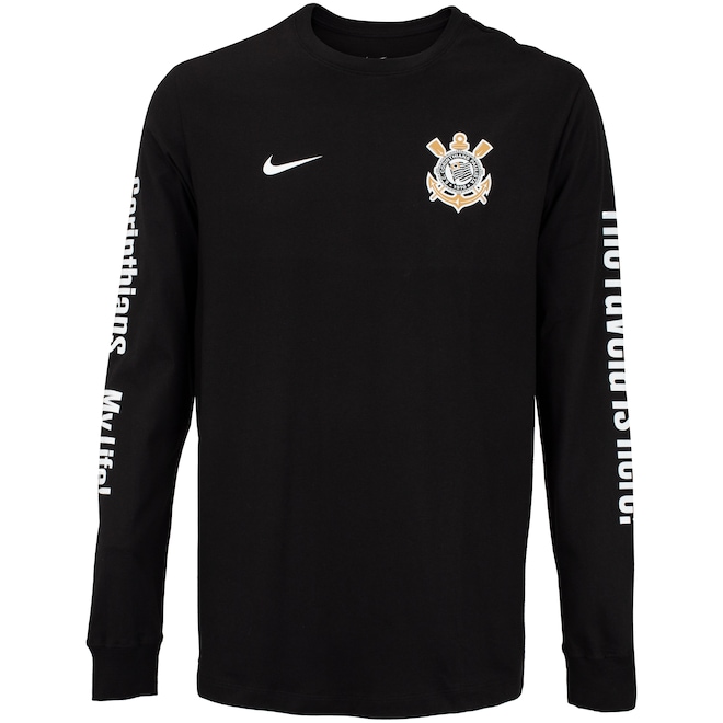 Camiseta Manga Longa do Corinthians 22 Voice Nike - Masculina - Foto 1