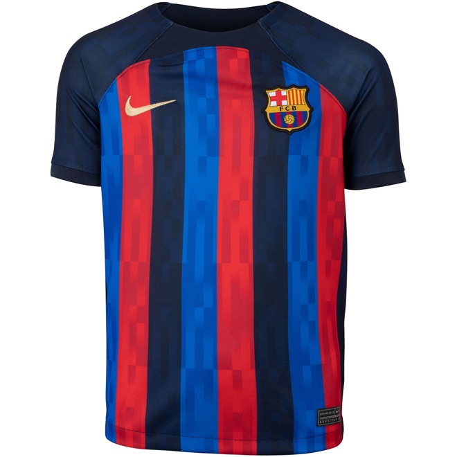 Camisa Barcelona I 22/23 Torcedor Nike - Infantil - Foto 1