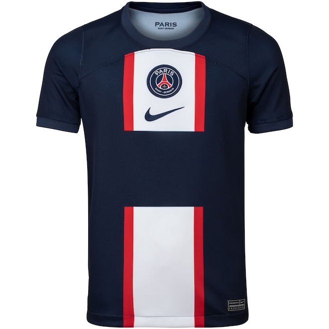 Camisa PSG I 22/23 Torcedor Nike - Infantil - Foto 1