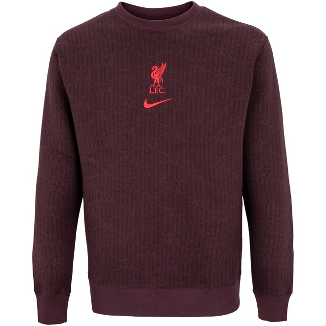 Blusão Liverpool 22 Nike Nsw Club Crw - Masculina - Foto 1