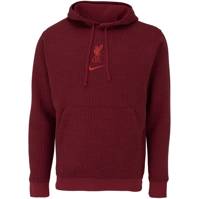 Blusão Liverpool 22 com Capuz Sportwear Club Po Hm Nike - Masculino - Foto 1