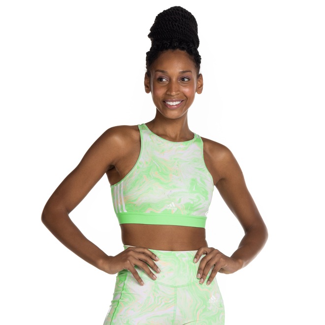 Top Fitness com Bojo adidas Suporte Leve Hyperglam Q2 - Adulto - Foto 2