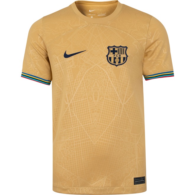 Camisa Barcelona Nike Dri-Fit Stad JS - Infantil - Foto 1