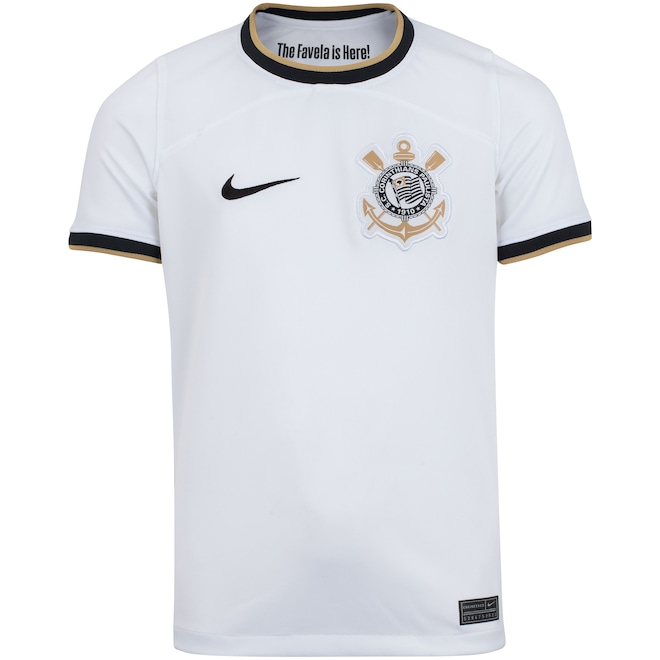 Camisa do Corinthians I 22 Stadium Nike - Infantil - Foto 1