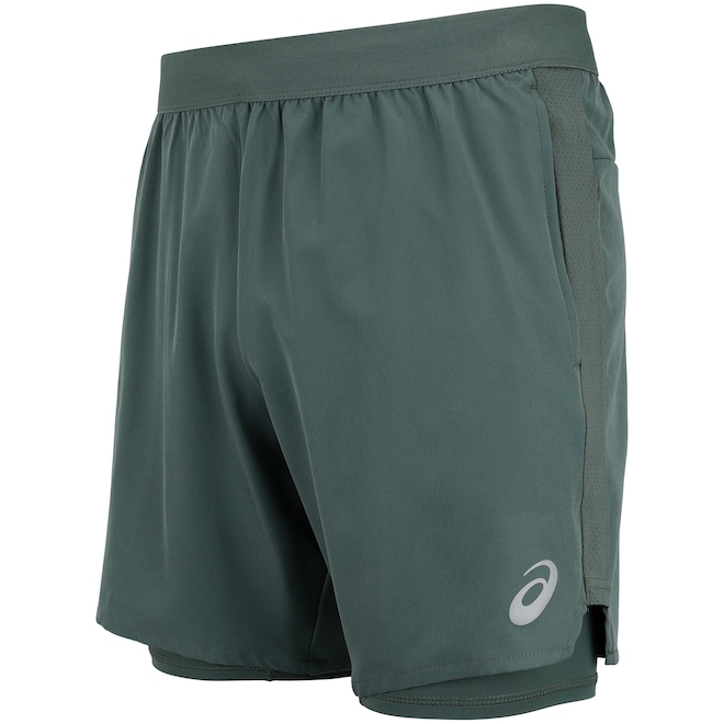Bermuda ASICS Masculina 7" 2 Em 1 Mesh Lateral - Foto 1
