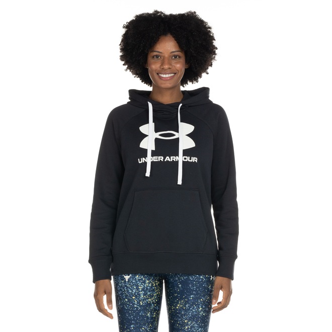 Blusa de Moletom Under Armour Feminina com Capuz Rival Fleece Log - Foto 2