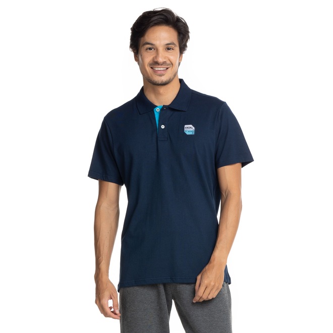 Camisa Polo Fatal Fashi Básica 27129 - Masculina - Foto 2