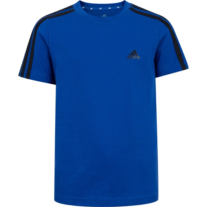 Camiseta adidas Manga Curta 3 Listras - Infantil - Foto 1