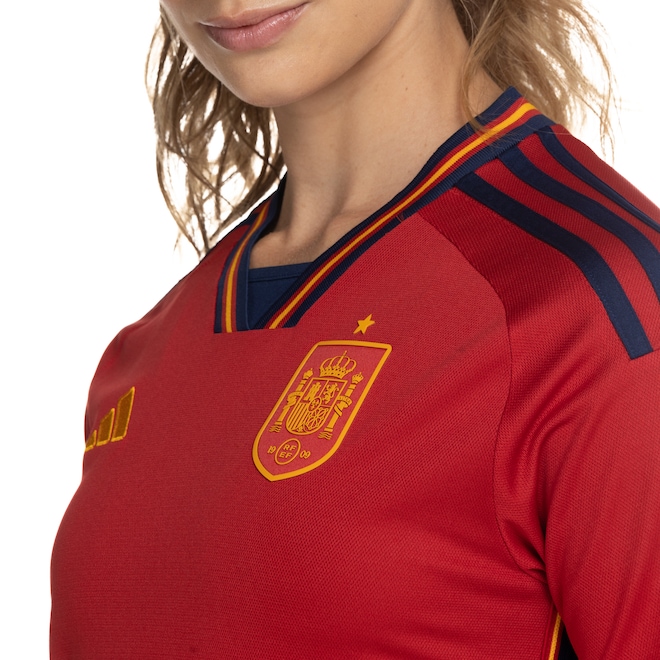 Camisa Seleção da Espanha I 22/23 adidas - Feminina - Foto 1