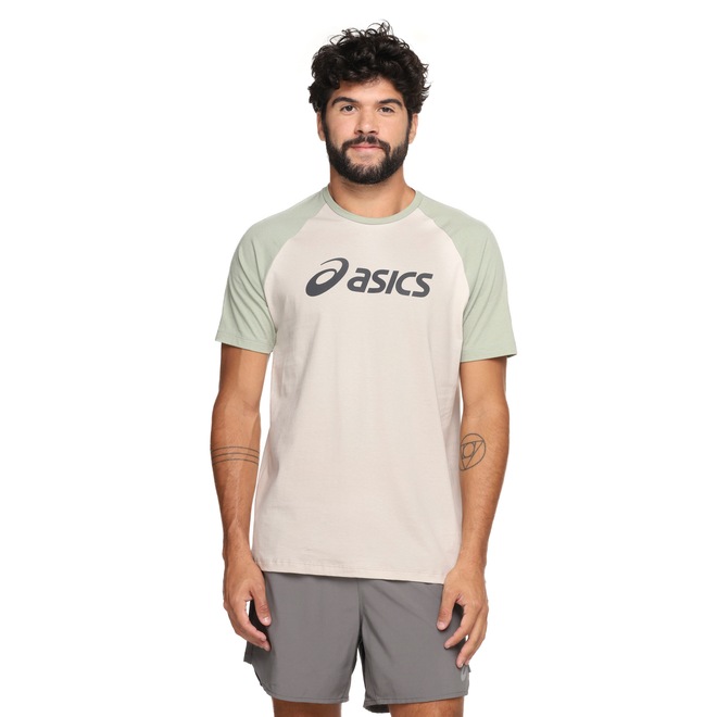 Camiseta ASICS Manga Raglan Lic Espiral - Masculina - Foto 2