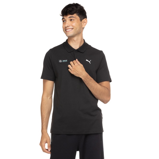 Camisa Polo Puma Mercedes-AMG Petronas Fórmula1 Essential - Masculina - Foto 2