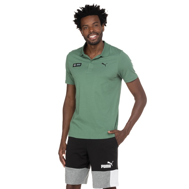 Camisa Polo Puma Mercedes-AMG Petronas Fórmula1 Essential - Masculina - Foto 2