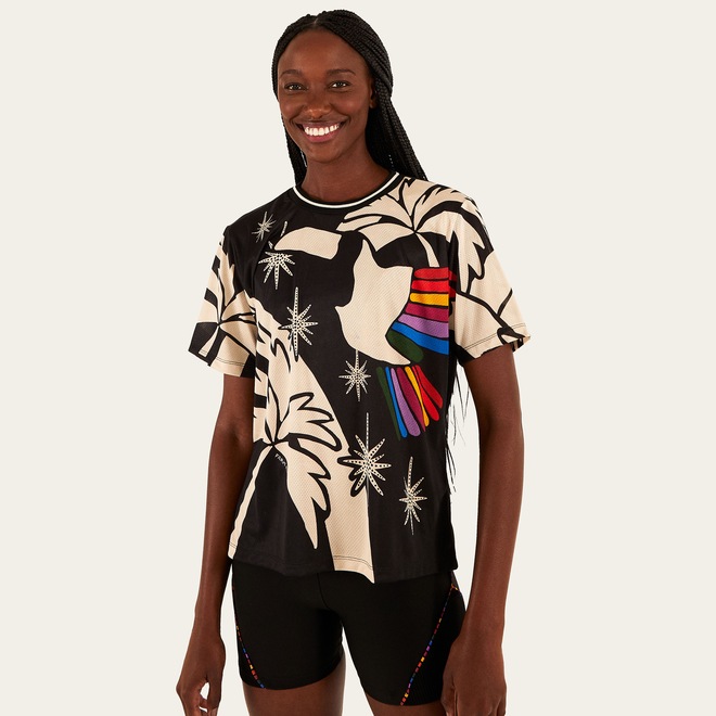 Camiseta Farm Manga Curta Dry Fit Onda De Tucano - Feminina - Foto 1