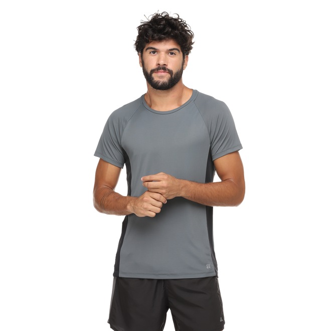Camiseta Cava Raglan Oxer Manga Curta Mesh Refletivo - Masculina - Foto 2