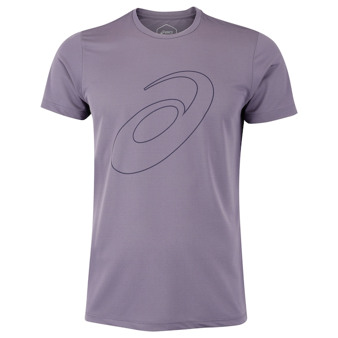Camiseta ASICS Manga Curta Logo Espiral Crepe - Masculina - Foto 1