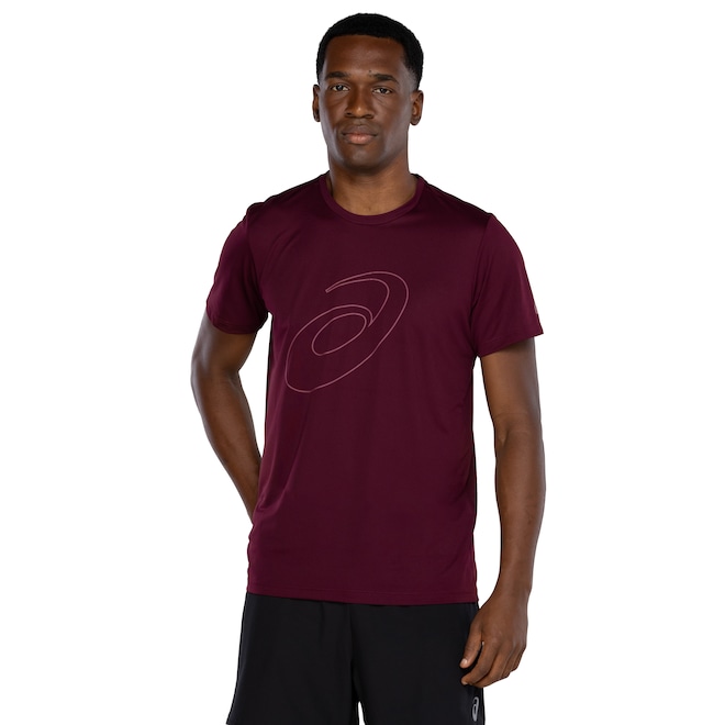 Camiseta ASICS Manga Curta Logo Espiral Crepe - Masculina - Foto 2