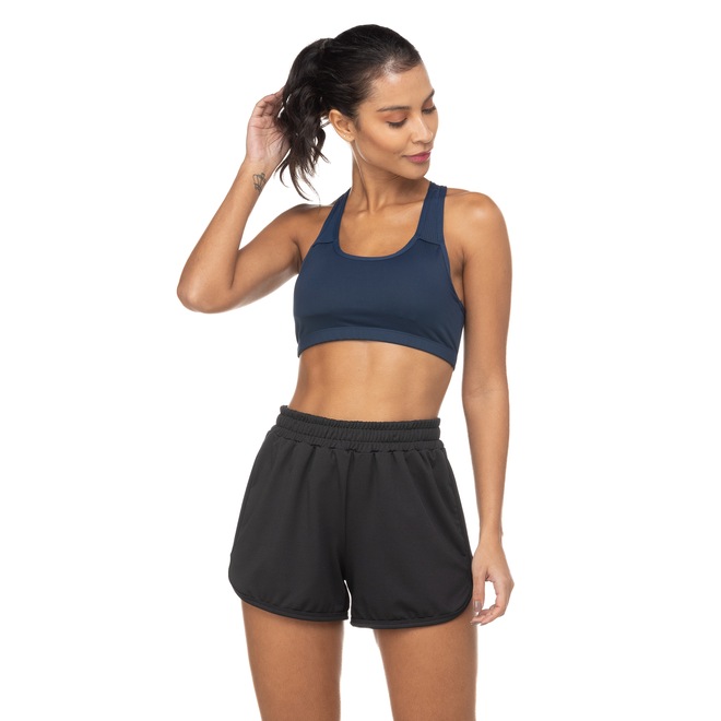 Top Fitness Oxer com Bojo Média Sustentação Respirável - Adulto - Foto 2