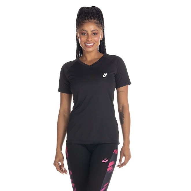Camiseta ASICS Manga Curta Basic Logo Feminina - Foto 2