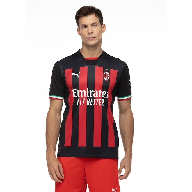 Camisa AC Milan I 22/23 Réplica Puma - Masculina - Foto 2