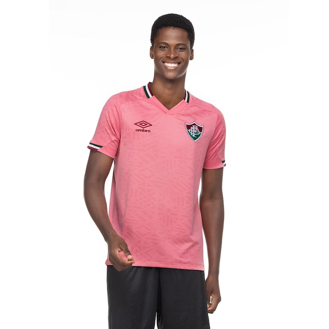 Camisa do Fluminense 22 Outubro Rosa Umbro - Masculina - Foto 2