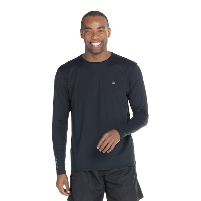 Camiseta Uv Line Manga Longa com Proteção Solar Slim Pro - Masculina - Foto 2