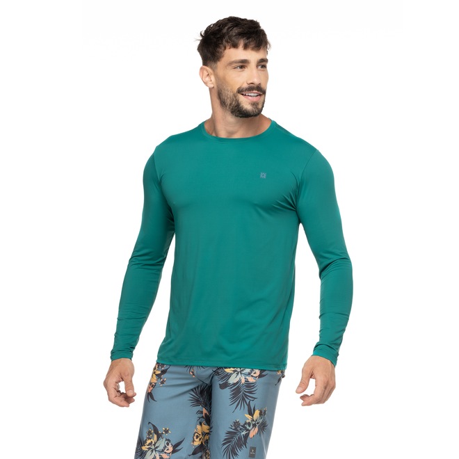 Camiseta Uv Line Manga Longa com Proteção Solar Slim Pro - Masculina - Foto 2