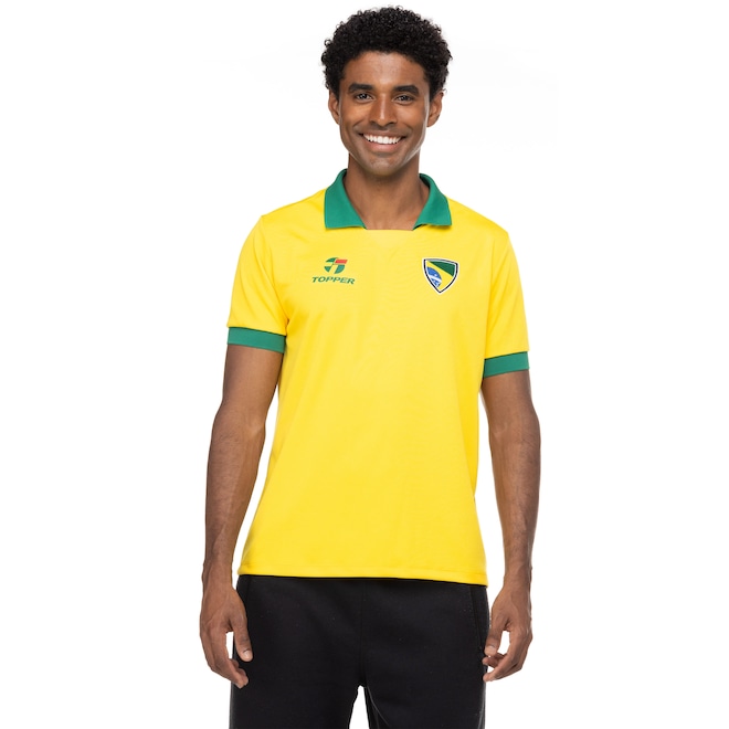 Camiseta Brasil Topper Retrô - Masculina - Foto 2