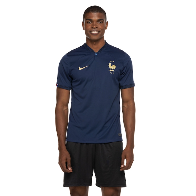 Camisa Seleção da França Nike Dri-Fit Stad - Masculina - Foto 2