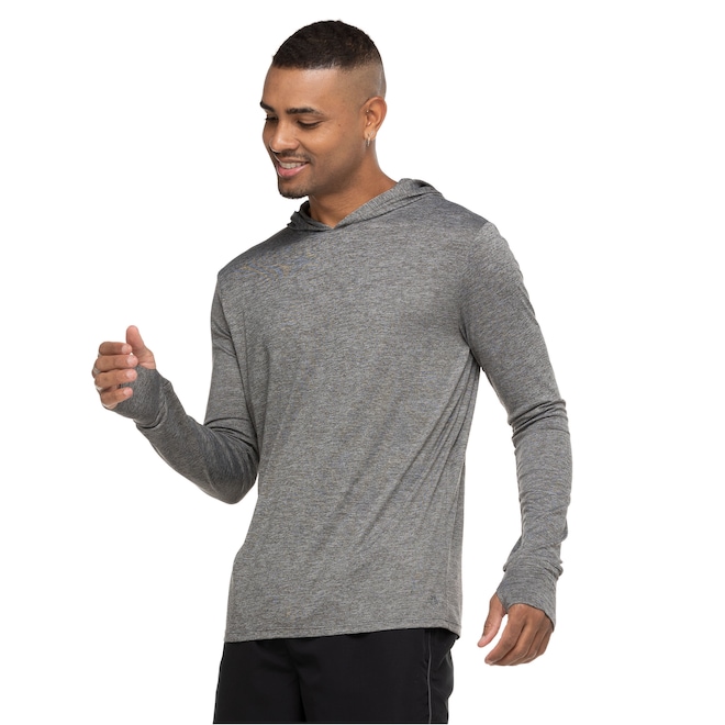 Camiseta Masculina Oxer Manga Longa com Capuz - Foto 2