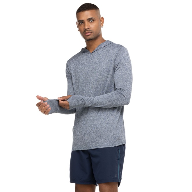 Camiseta Masculina Oxer Manga Longa com Capuz - Foto 2