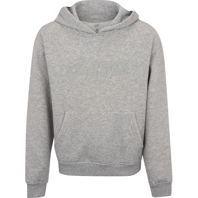 Blusa de Moletom Infantil ASICS com Capuz Canguru - Foto 1