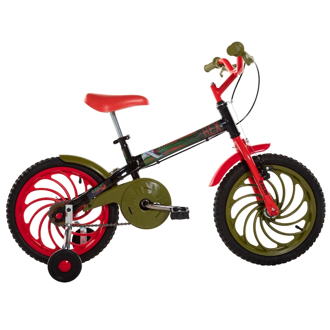 Bicicleta Infantil Aro 16 Caloi Power Rex - Freios Cantilever e Tambor - Foto 1
