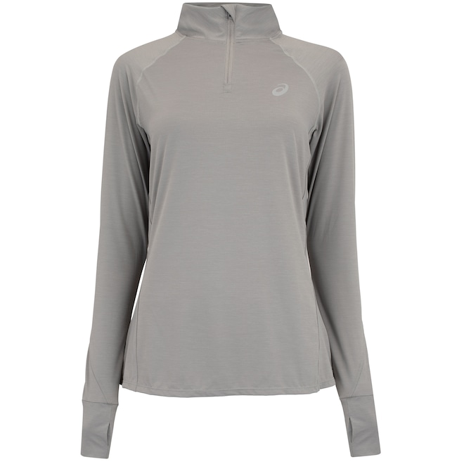 Camiseta Feminina ASICS Manga Longa com Zíper - Foto 1