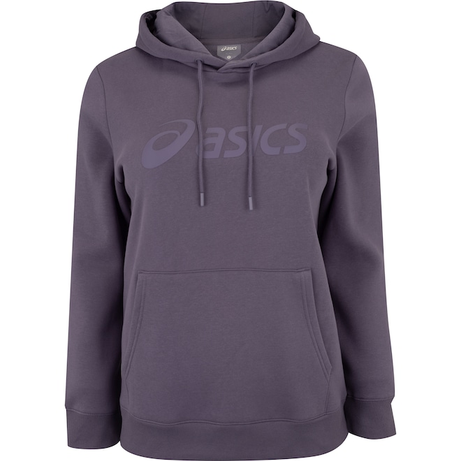 Blusa de Moletom Feminina ASICS com Capuz Canguru e Fleece - Foto 1