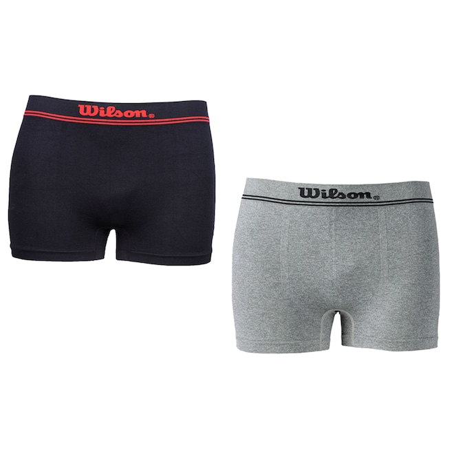 Kit de Cuecas Boxer Wilson Microfibra Sem Costura com 2 Unidades B343815 - Adulto - Foto 1