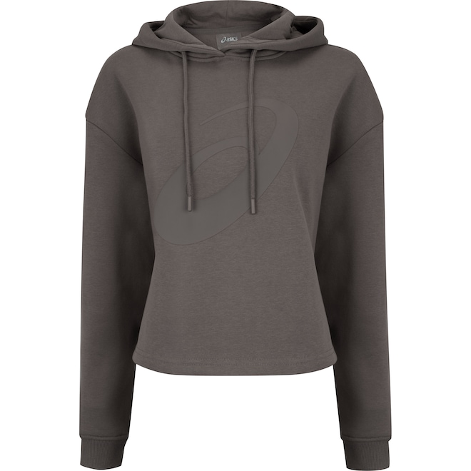 Blusa de Moletom Cropped Feminina ASICS com Capuz e Fleece - Foto 1