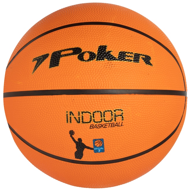 Bola de Basquete Poker Oficial 7.0 Indoor - Foto 1