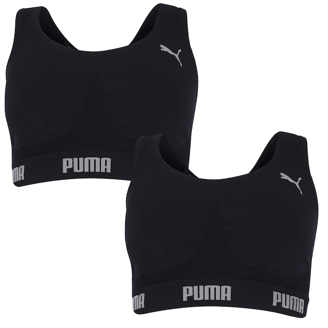 Top Fitness sem Costura Bodywear Puma com 2 Unidades - Adulto - Foto 1