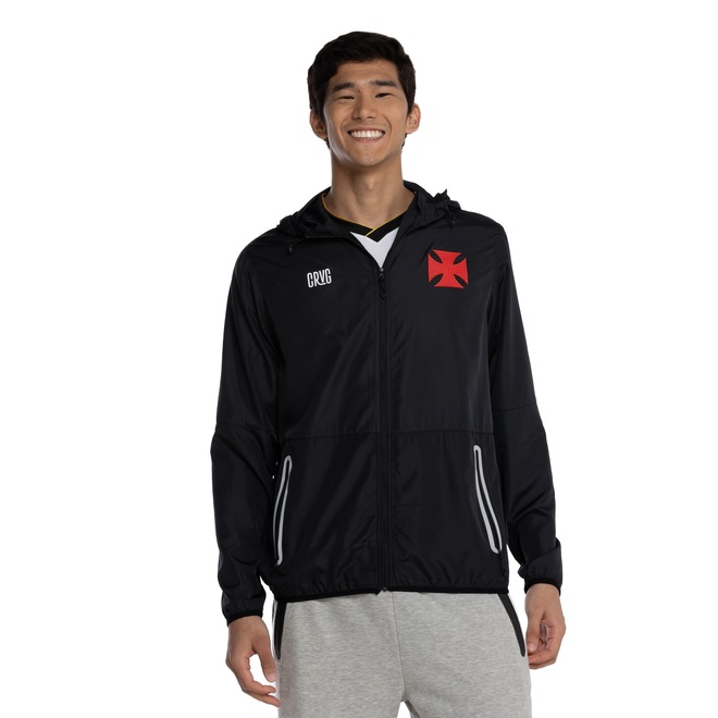 Jaqueta Corta-Vento do Vasco da Gama Masculina com Capuz - Foto 2